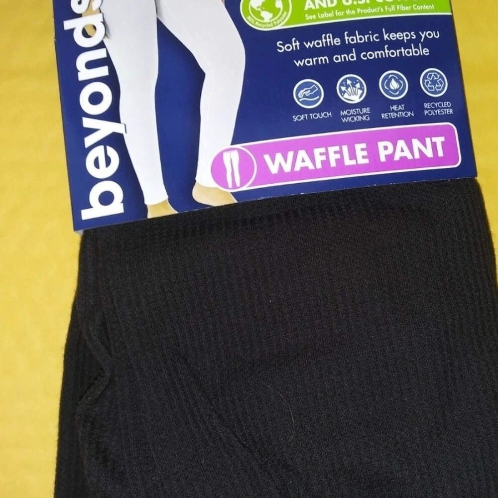 Fruit of the Loom Black Waffle Pajama Pants